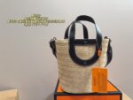 Hermès Woven Pig Nose Shopping Basket Minimalist, Fashionable, Versatile Commuter Tote - Image 3