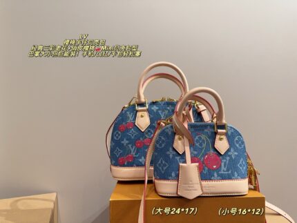 Louis Vuitton Cherry Shell Bag Tri-Colour Monogram With Playful Cherries Mini Shell Silhouette Chain Shoulder Strap For Underarm Or Crossbody Carry Surprisingly Spacious