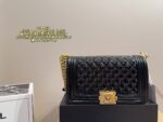 Chanel Le Boy Bag: Glossy Chain Handbag With Diamond Quilting, Vintage Metal Buckle And Distressed Chain - Image 2