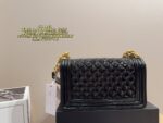 Chanel Le Boy Bag: Glossy Chain Handbag With Diamond Quilting, Vintage Metal Buckle And Distressed Chain - Image 3