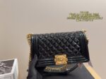 Chanel Le Boy Bag: Glossy Chain Handbag With Diamond Quilting, Vintage Metal Buckle And Distressed Chain - Image 4