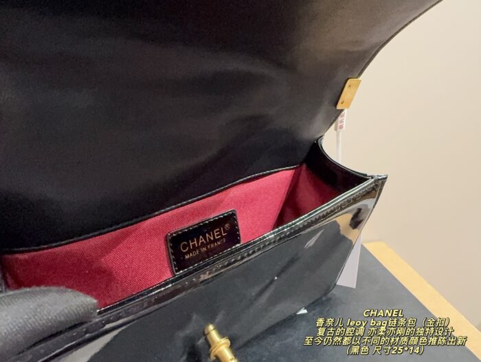 Chanel Le Boy Bag: Glossy Chain Handbag With Diamond Quilting, Vintage Metal Buckle And Distressed Chain - Image 6