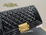 Chanel Le Boy Bag: Glossy Chain Handbag With Diamond Quilting, Vintage Metal Buckle And Distressed Chain - Image 7