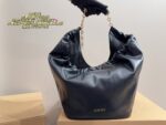 Loewe Squeeze Lambskin Underarm Handbag With Adjustable Chain Crossbody Strap - Image 12