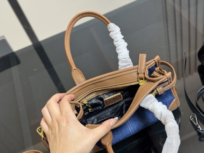 Prada Canvas Soft Lux Underarm Bag Generous Capacity Perfect For Banquets And Parties - Image 4