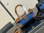 Prada Canvas Soft Lux Underarm Bag Generous Capacity Perfect For Banquets And Parties - Image 5