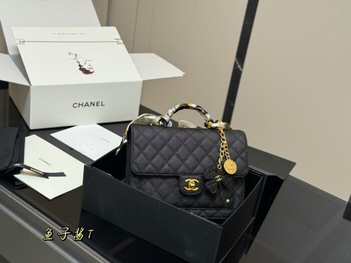 Chanel 25A Atelier Handcrafted Super Cute Backpack Lychee Leather Handle With Chain Strap Can Be Carried By Hand Or Worn Crossbody - Image 1