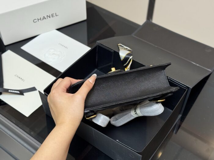Chanel 25A Atelier Handcrafted Super Cute Backpack Lychee Leather Handle With Chain Strap Can Be Carried By Hand Or Worn Crossbody - Image 8