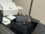 Chanel 25A Maison Artisanat Backpack - Grained Leather Handle With Chain Strap, Handheld Or Crossbody