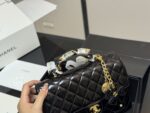 Chanel 25A Atelier Handcrafted Backpack Lychee Leather With Chain Handles Carry By Hand Or Shoulder - Image 3