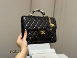 Chanel 25A Atelier Handcrafted Backpack Lychee Leather With Chain Handles Carry By Hand Or Shoulder - Image 9