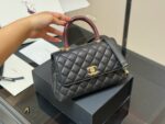 Chanel Coco Handle Handbag Grained Calf Leather Original Gold Hardware - Image 2