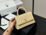 Chanel Coco Handle Handbag Grained Calf Leather Original Gold Hardware - Image 14