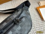 Louis Vuitton Black Knight Series Men'S Waist Bag/Chest Bag - Full Grain Leather Commuter Bag - Image 2