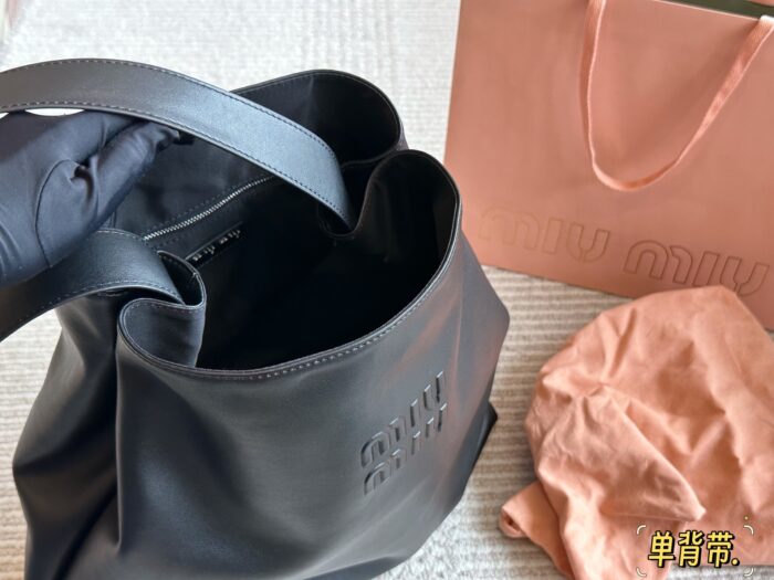 Miu Miu Tote Latest Runway Design Cowhide Leather Effortlessly Chic - Image 8