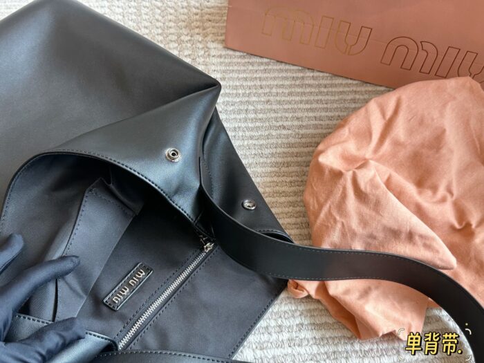 Miu Miu Tote Latest Runway Design Cowhide Leather Effortlessly Chic - Image 9