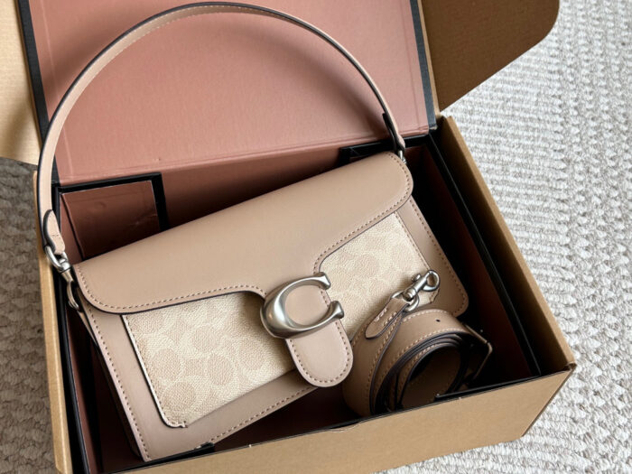 Coach Tabby Replica Cowhide Handbag/Crossbody Bag New Colourway Heavy-Duty Hardware Dual Carry Options Includes Pearl Chain Generous Capacity - Image 1