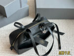 Balenciaga Bowling Series Calfskin Double-Handle Curved Shoulder Bag - Image 3