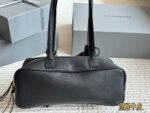Balenciaga Bowling Series Calfskin Double-Handle Curved Shoulder Bag - Image 5