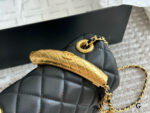 Chanel Square Flap Handbag In Calfskin Leather With Exquisite Handle Design - Image 2