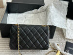 Chanel Square Flap Handbag In Calfskin Leather With Exquisite Handle Design - Image 8