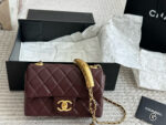 Chanel Square Flap Handbag In Calfskin Leather With Exquisite Handle Design - Image 12
