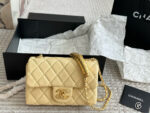 Chanel Square Flap Handbag In Calfskin Leather With Exquisite Handle Design - Image 13