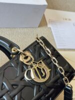 Dior Lady D-Joy Horizontal Diana Bag Architectural Lines Dual Straps For Hand-Carry, Crossbody Or Underarm Elegant And Practical - Image 8