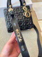 Dior Lady Lambskin Handbag Exquisite Lady-Like Style Stunning Hardware Adjustable Shoulder Strap - Image 8