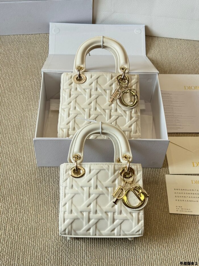 Dior Lady Lambskin Handbag Exquisite Lady-Like Style Stunning Hardware Adjustable Shoulder Strap - Image 14