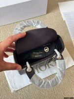 Dior Lady Dior 3-Compartment Silk-Lined Rhinestone-Embellished Satin Bag With Diamond-Patterned Quilting - Image 9