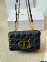 Dior Caro Chain Series Quadrant-Pattern Lambskin Chain Bag Multiple Carrying Options Generous Capacity - Image 4