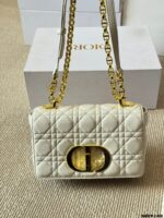 Dior Caro Chain Series Quadrant-Pattern Lambskin Chain Bag Multiple Carrying Options Generous Capacity - Image 5