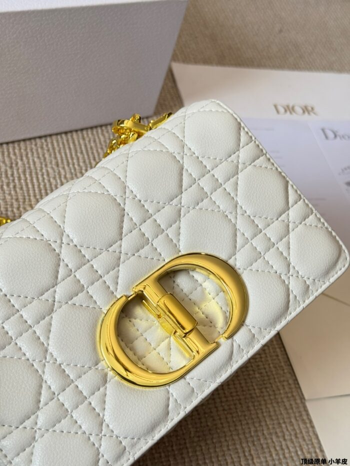 Dior Caro Chain Series Quadrant-Pattern Lambskin Chain Bag Multiple Carrying Options Generous Capacity - Image 6
