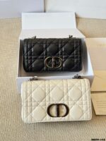 Dior Caro Chain Series Lambskin Quilted Chain Bag Multiple Carrying Options | Generous Capacity