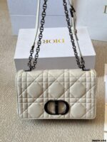 Dior Caro Chain Series Lambskin Quilted Chain Bag Multiple Carrying Options | Generous Capacity - Image 5