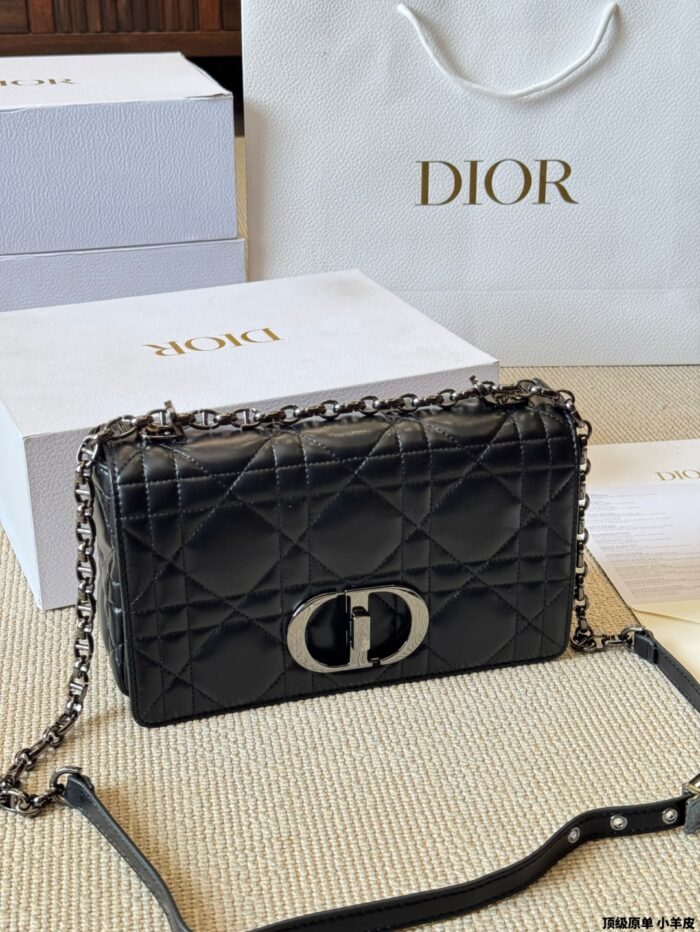 Dior Caro Chain Series Lambskin Quilted Chain Bag Multiple Carrying Options | Generous Capacity - Image 6
