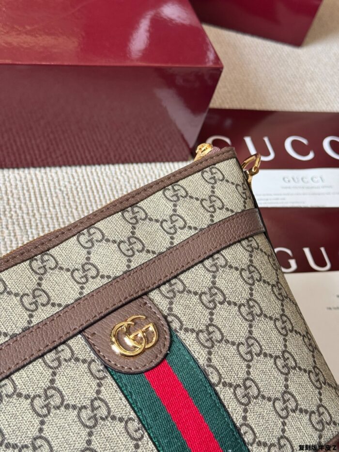 Gucci Ophidia Mini Chain Bag - Replica Edition Cowhide Leather Gg Supreme Canvas - Image 6