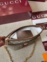 Gucci Ophidia Mini Chain Bag - Replica Edition Cowhide Leather Gg Supreme Canvas - Image 9