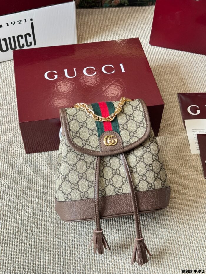 Gucci Ophidia Series Reissue Cowhide Backpack Adorable Yet Spacious - Image 4