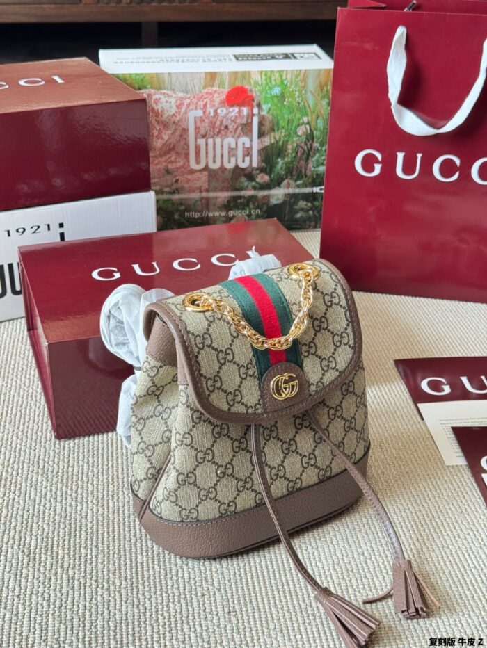 Gucci Ophidia Series Reissue Cowhide Backpack Adorable Yet Spacious - Image 5