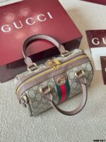 Gucci Ophidia Replica Cowhide Boston Barrel Bag Chain Bag Retro Charm Exquisite Hardware Original Lining - Image 6