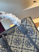 Tory Burch Perry Monogram Small Jacquard Tote Bag Multiple Compartments, Easy To Clean - Image 6