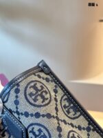 Tory Burch Perry Monogram Small Jacquard Tote Bag Multiple Compartments, Easy To Clean - Image 9