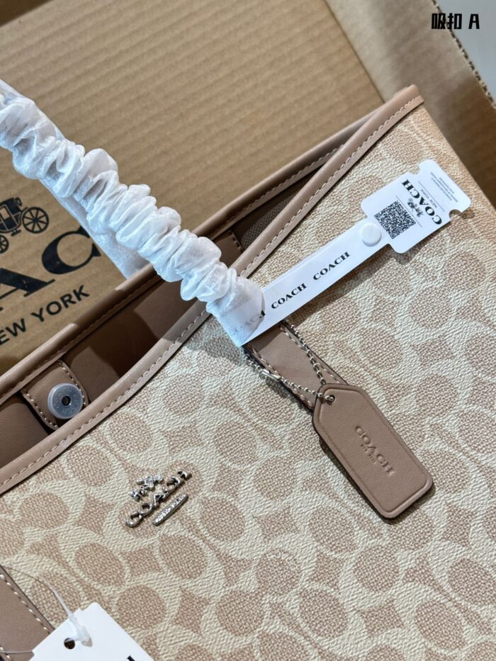 Coach City Tote Bag - Magnetic Clasp Upgrade Lightweight, Spacious, Minimalist Yet Distinctive, Superb Texture - Image 9