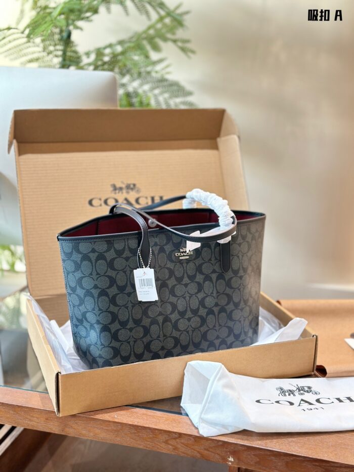 Coach City Tote Bag - Magnetic Clasp Upgrade Lightweight, Spacious, Minimalist Yet Distinctive, Superb Texture - Image 17