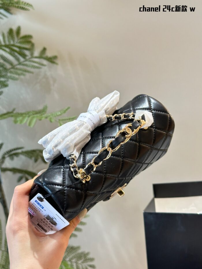 Chanel Handle Mini Cf Metal Handle Clutch Bag With Shoulder Strap And Vintage Chain - Image 2