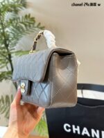 Chanel Handle Mini Cf Metal Handle Clutch Bag With Shoulder Strap And Vintage Chain - Image 15