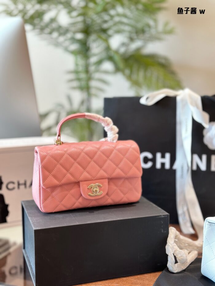 Chanel 24A Mini Cf Handle Classic Quilted Flap Bag With Chain Strap Timeless Elegance - Image 2