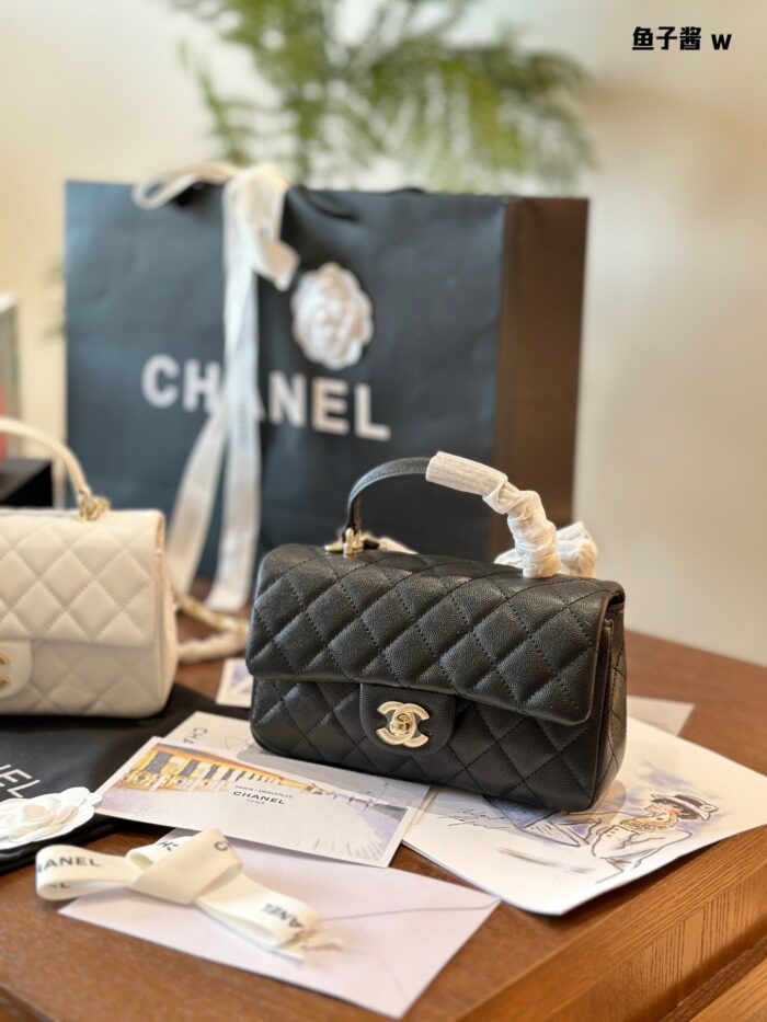 Chanel 24A Mini Cf Handle Classic Quilted Flap Bag With Chain Strap Timeless Elegance - Image 7
